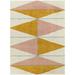Orange/White 105.12 x 1.18 in Area Rug - Mercury Row® Bonifay Geometric Off White Area Rug, Polypropylene | 105.12 W x 1.18 D in | Wayfair