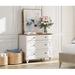 Allyssa 3 Drawer 33.9" W Dresser Wood in White Laurel Foundry Modern Farmhouse® | 30.9 H x 33.9 W x 15.7 D in | Wayfair