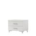 Ivy Bronx Dhiyan Modern Wood Nightstand Bedside Table w/ 2 Drawers Wood in White | 23 H x 22 W x 16 D in | Wayfair 80E8EE7EC6D34796B958C69BAE9FDEDA