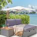 Wade Logan® Arrika 41.2" Wide Outdoor Patio Daybed w/ Cushions Wicker/Rattan in Gray | 26.7 H x 41.2 W in | Wayfair