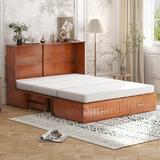 Wildon Home® Huldrik Queen Low Profile Storage Murphy Bed Wood in Brown | 40.55 H x 63.77 W x 80.71 D in | Wayfair 2CBD4161AB3E43079DBC01D0002E9B70