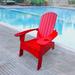 Highland Dunes Peregrin Solid Wood Adirondack Chair Wood in Red | 38.19 H x 32.28 W x 31.1 D in | Wayfair 10B059B0B4A448AAA8FDF8734133D73F