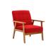 Leisure Chair with Solid Wood Armrest and Feet, Mid Century Modern Accent chair, for Living Room Bedroom Studio chair