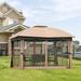 Gymax Patio 12' x 10' Canopy Heavy Duty Steel Gazebo Double Vented