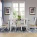 7-Piece Dining Table Set with Extendable Table and 6 Upholstered Chairs