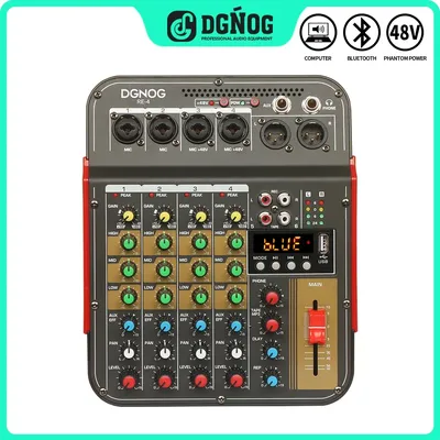 DGNOG RE4-Centre sonore portable professionnel 4 canaux audio Assad console DJ entrée