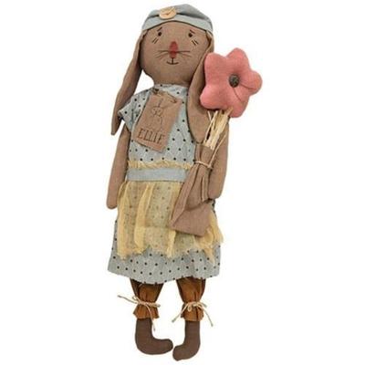 Ellie Bunny Doll with Flower - H- 22.00 in. W- 3.50 in. L - 8.00 in.