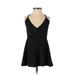 PrettyLittleThing Casual Dress - A-Line Plunge Sleeveless: Black Dresses - Women's Size 2