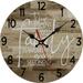 YJ.GWL Wall Clock 12 Inch Round Hanging Clock Silent Non-Ticking for Living Room Bedroom Home Office Decor