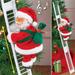 Climbing Ladder Santa Claus Climbing Rope Ladder Decoration Christmas Super Climbing Santa Plush Doll Toy Hanging Ornament Tree Indoor Outdoor Christmas Holiday Home Decor