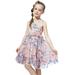 ZRBYWB Toddler Dress Summer Sleeveless Floral Print Princess Dress Chiffon Bohemian Dress Fashion Party Dress