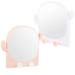 2Pcs Desktop Dressing Mirror Cactus Shaped Makeup Mirror Vanity Mirror Wall Mirror