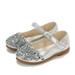 DxhmoneyHX Baby Girls Mary Jane Flats with Rhinestone Non Slip Soft Sole PU Leather Infant Toddler Party Dress Princess Shoes