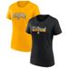 Women's Fanatics Branded Black/Gold Pittsburgh Penguins Two-Pack Fan T-shirt Set