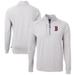 Men's Cutter & Buck Heather Gray Boston Red Sox Adapt Eco Knit Stretch Recycled Quarter-Zip Pullover Top