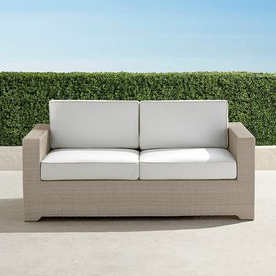 Palermo Loveseat in Dove Wicker - Quick Dry, Gingko - Frontgate