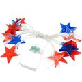 4th Of July Lights - Red White and Blue Lights Star Lights String Plug In Indoor Outdoor String Lights Ideal for Any Patriotic Decorations & Independence Day