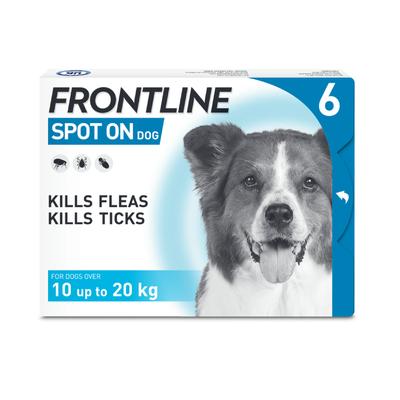 Frontline Spot On | M (10-20kg) | 6 Pipettes | Dog Flea & Tick Treatment
