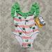 Disney Swim | New Disney Collection Little & Big Girls Minnie Mouse One Piece Swimsuit Size 3 | Color: Green/Pink | Size: 3tg