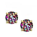 Kate Spade Jewelry | Kate Spade 12k Gold-Tone, Round Glitter Studs (Earrings) - Multi-Color | Color: Gold/Pink | Size: 5” X 5”