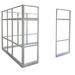 8' x 8' x 7'H Clear Glass Modular Office - Add-On Cubicle