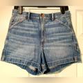 American Eagle Outfitters Shorts | Brand New Never Worn High Rise American Eagle Cargo Jean Shirt Sz 8 | Color: Blue | Size: 8