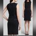 Tory Burch Dresses | Like New Tory Burch Peplum Style Dress W/ Faux Leather Trim, A Timeless Classic | Color: Black/Gray | Size: S