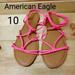 American Eagle Outfitters Shoes | American Eagle Outfitters Women's Pink Strappy Sandals, Size 10 | Color: Pink/Tan | Size: 10