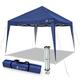 VOUNOT Pavillon Faltbar 3x3m, mit 4 Sandsäcke, Pop Up Faltpavillon, UV-Schutz 50+, Blau