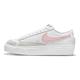 NIKE Damen Blazer Low Platform Sneaker, White/PINK Glaze-Summit White-Black, 40 EU