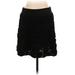 INC International Concepts Casual Skirt: Black Jacquard Bottoms - Women's Size Large