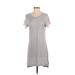 Young Fabulous & Broke Casual Dress - Shift Scoop Neck Short sleeves: Gray Print Dresses - Women's Size X-Small