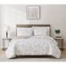 Cannon Quilt Set Microfiber/Cotton in Gray/White | Twin Quilt + 1 Standard Pillow Sham | Wayfair QS5459TX-2300