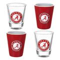 Evergreen Enterprises, Inc 4-Piece Ceramic & Glass 2oz. Cup Set, University of Alabama Glass | 2.36 H x 1.41 W in | Wayfair 3SG924CGS