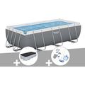 Kit piscine tubulaire Bestway Power Steel rectangulaire 4,04 x 2,01 x 1,00 m + Bâche de protection