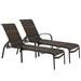 Wildon Home® Guthki 27.05" Long Single Chaise Metal/Wicker/Rattan in Black | 43.5 H x 81.69 W x 27.05 D in | Outdoor Furniture | Wayfair