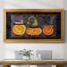 The Holiday Aisle® Jack O'Lantern Mat - Single Picture Frame Graphic Art on Canvas Canvas, Solid Wood in Gray | 21 H x 37 W x 1 D in | Wayfair