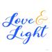 Trinx Hermanna Love & Light - Wrapped Canvas Textual Art Canvas in Blue/Orange | 12 H x 12 W x 1.25 D in | Wayfair 55CB09A69A23426EBB7470E6D00D6C39