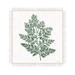 Winston Porter Esha Embroidered Leaves III - Wrapped Canvas Print Canvas in Gray/Green/White | 12 H x 12 W x 1.25 D in | Wayfair
