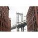 Ebern Designs Brooklyn Bridge At New York City by - Wrapped Canvas Photograph Canvas in Brown | 8 H x 12 W x 1.25 D in | Wayfair
