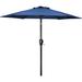 Deluxe 7.5' Patio Outdoor Table Market Yard Umbrella with Push Button Tilt/Crank, 6 Sturdy Ribs for Garden, Deck, Backyard