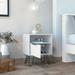 Modern Minimalist Style Nightstand with 1 Open Compartment and 1 Drawer, 4 Legs, Suitable for Bedroom Living Room