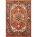 Orange Heriz Serapi Oriental Rug Hand-Knotted Wool Carpet - 2'0"x 3'0"