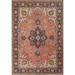 Vegetable Dye Tabriz Persian Antique Area Rug Handmade Wool Carpet - 7'5"x 10'7"