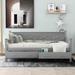Twin Size Daybed with 2 Large Drawers, X-shaped Frame, Modern and Rustic Casual Style Daybed