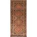 Tribal Ardebil Persian Vintage Runner Rug Handmade Wool Carpet - 4'2"x 11'0"