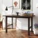 Solid Wood Construction Farmhouse Wood Dining Table for 4, Kitchen Table for Small Places,Rubber Wood Legs