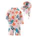 Girls Swimsuits 2 Piece High Waisted Summer Long Sleeve Cartoon Leaf Print Holiday Style Jumpsuit Swimwear Bikini With Upf+50 Little Girls Bathing Suits Size 7 For 5 Years-6 Years
