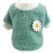 Cop Outfit for Dog Dog Sweaters for Small Dogs Girl Daisy Style Plush Round Neck Flowers Sweater Clothes for Girl Dog