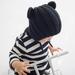 Baby Toddler Winter Beanie Hat Cotton Twist Knit Girls Earflaps Hat Baby Girls Boys Cap 0-2Y